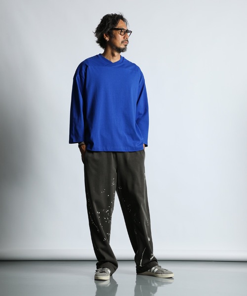 The DUFFER of ST.GEORGE（ザダファーオブセントジョージ）の「【WEB限定アイテム】8oz HEAVY WEIGHT FOOTBALL 3/4 SLEEVE TEE：8オンス ヘビーウェイト 7分袖 リラックス フットボールTシャツ（Tシャツ/カットソー・メンズ・ホワイト/ブラック/ブルー・X-LARGE/LARGE/MEDIUM/SMALL）」の9枚目の写真