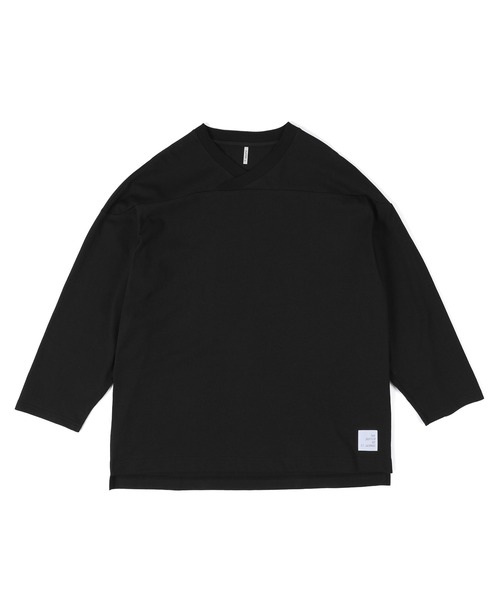 The DUFFER of ST.GEORGE（ザダファーオブセントジョージ）の「【WEB限定アイテム】8oz HEAVY WEIGHT FOOTBALL 3/4 SLEEVE TEE：8オンス ヘビーウェイト 7分袖 リラックス フットボールTシャツ（Tシャツ/カットソー・メンズ・ホワイト/ブラック/ブルー・X-LARGE/LARGE/MEDIUM/SMALL）」の13枚目の写真