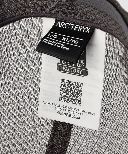 ARC'TERYX（アークテリクス）の「ARC’TERYX/アークテリクス バード トラッカー ハット/Bird Trucker Hat（キャップ・メンズ・ブラック・LARGE）」の8枚目の写真