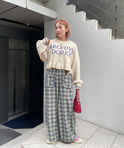 HELLO.SANFRANCISCO(ハローサンフランシスコ)の「【HELLO.SANFRANCISCO/ハローサンフランシスコ】チェック柄フリルポケットボリュームパンツ(その他パンツ・レディース・ブラウン/ブルー/オレンジ・MEDIUM/SMALL)」の21枚目の写真