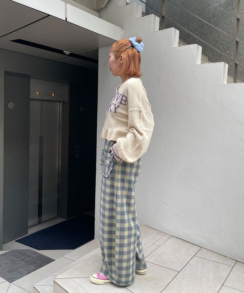 HELLO.SANFRANCISCO(ハローサンフランシスコ)の「【HELLO.SANFRANCISCO/ハローサンフランシスコ】チェック柄フリルポケットボリュームパンツ(その他パンツ・レディース・ブラウン/ブルー/オレンジ・MEDIUM/SMALL)」の22枚目の写真