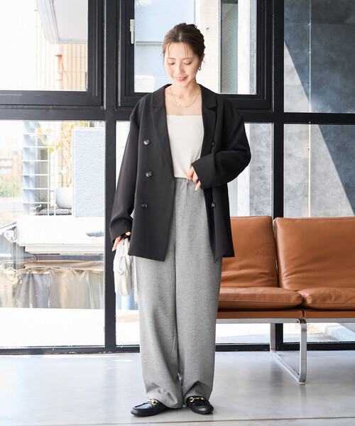 FREAK'S STORE(フリークスストア)の「限定展開 <イージーケア>コットンタッチ ポンチ パンツ(その他パンツ・レディース・ブラック/ネイビー/ブラウン/グレー・MEDIUM/SMALL)」の8枚目の写真