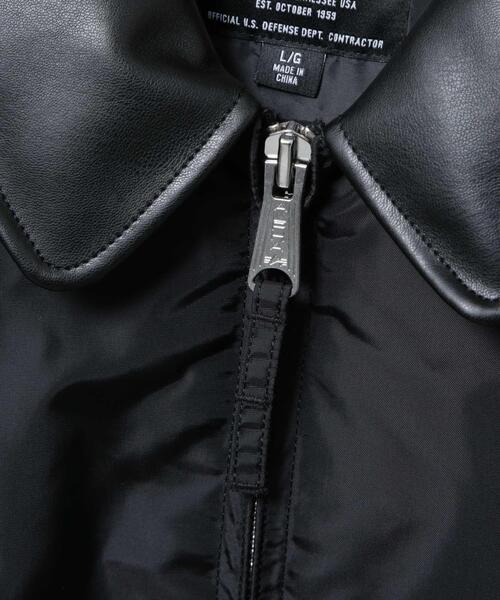 Alpha Industries(アルファインダストリーズ)の「ALPHA INDUSTRIES/別注 CWU FLIGHT JACKET(ナイロンジャケット・メンズ・ブラック・S/M/L)」の5枚目の写真