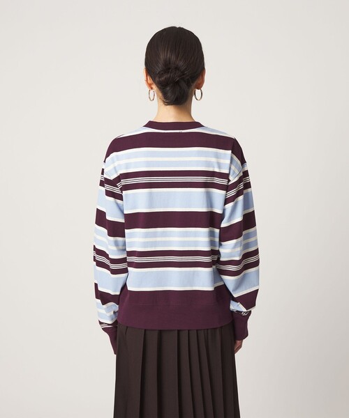 CITEN（シテン）の「＜CITEN＞ロゴボーダーロンT（Tシャツ/カットソー・レディース・ライム/ダークブラウン・FREE）」の9枚目の写真