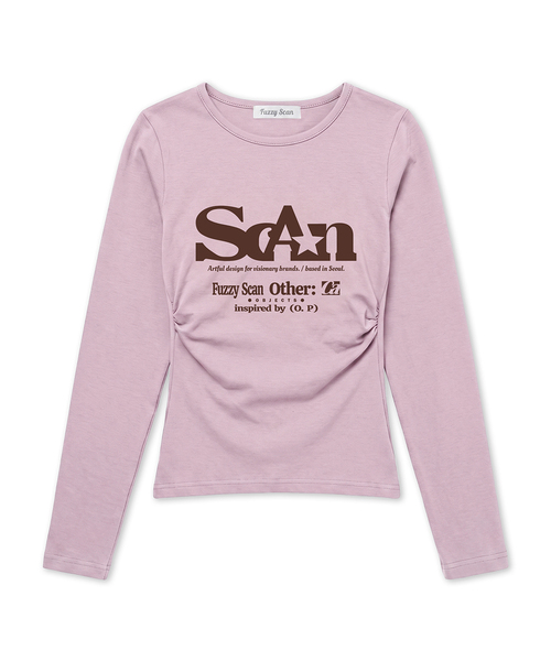 FUZZY SCAN（ファジスキャン）の「アザー オブジェクト シャーリング スリム ロングスリーブ（Tシャツ/カットソー・レディース・クリーム/オートミール/ミント/グレー系その他/ターコイズブルー/モカ/ブルー/カーキ/レンガ/グレー/ピンク/レッド・ONE SIZE）」の10枚目の写真