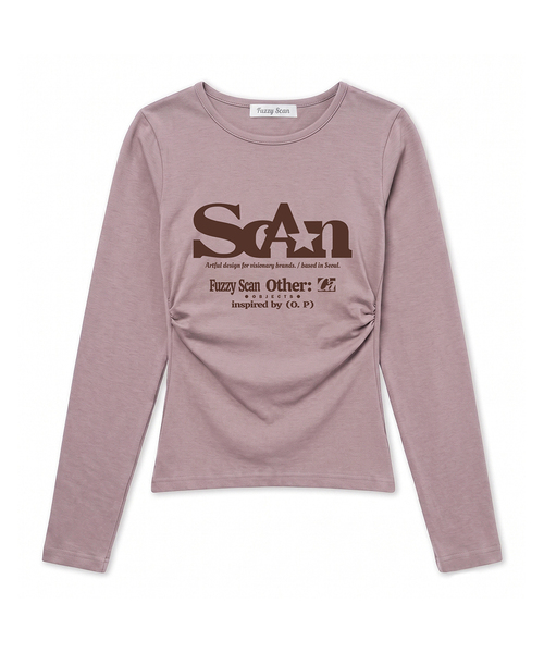 FUZZY SCAN（ファジスキャン）の「アザー オブジェクト シャーリング スリム ロングスリーブ（Tシャツ/カットソー・レディース・クリーム/オートミール/ミント/グレー系その他/ターコイズブルー/モカ/ブルー/カーキ/レンガ/グレー/ピンク/レッド・ONE SIZE）」の12枚目の写真