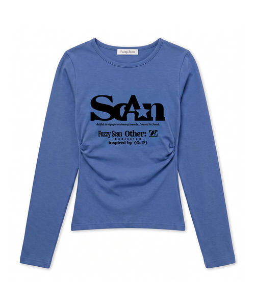 FUZZY SCAN（ファジスキャン）の「アザー オブジェクト シャーリング スリム ロングスリーブ（Tシャツ/カットソー・レディース・クリーム/オートミール/ミント/グレー系その他/ターコイズブルー/モカ/ブルー/カーキ/レンガ/グレー/ピンク/レッド・ONE SIZE）」の9枚目の写真