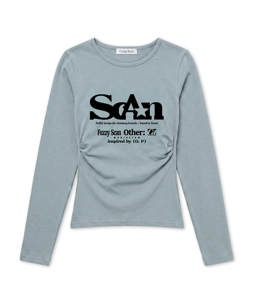 FUZZY SCAN（ファジスキャン）の「アザー オブジェクト シャーリング スリム ロングスリーブ（Tシャツ/カットソー・レディース・クリーム/オートミール/ミント/グレー系その他/ターコイズブルー/モカ/ブルー/カーキ/レンガ/グレー/ピンク/レッド・ONE SIZE）」の7枚目の写真