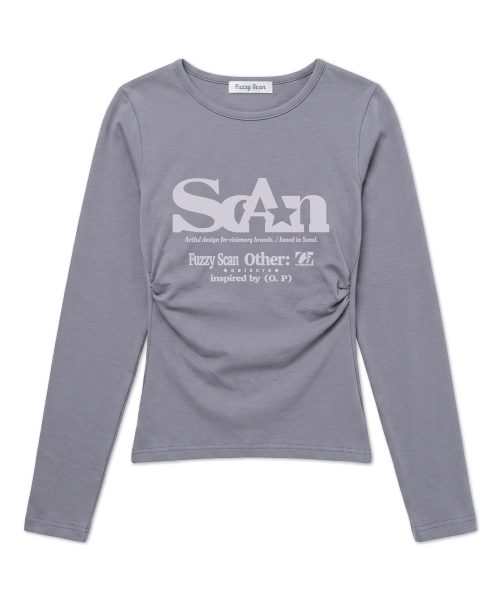 FUZZY SCAN（ファジスキャン）の「アザー オブジェクト シャーリング スリム ロングスリーブ（Tシャツ/カットソー・レディース・クリーム/オートミール/ミント/グレー系その他/ターコイズブルー/モカ/ブルー/カーキ/レンガ/グレー/ピンク/レッド・ONE SIZE）」の15枚目の写真