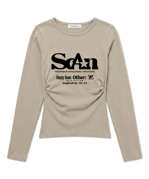 FUZZY SCAN（ファジスキャン）の「アザー オブジェクト シャーリング スリム ロングスリーブ（Tシャツ/カットソー・レディース・クリーム/オートミール/ミント/グレー系その他/ターコイズブルー/モカ/ブルー/カーキ/レンガ/グレー/ピンク/レッド・ONE SIZE）」の14枚目の写真