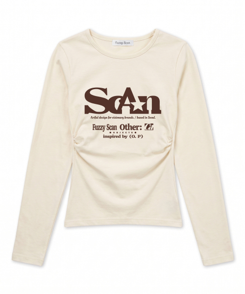 FUZZY SCAN（ファジスキャン）の「アザー オブジェクト シャーリング スリム ロングスリーブ（Tシャツ/カットソー・レディース・クリーム/オートミール/ミント/グレー系その他/ターコイズブルー/モカ/ブルー/カーキ/レンガ/グレー/ピンク/レッド・ONE SIZE）」の13枚目の写真