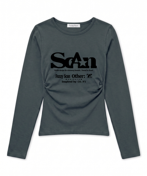 FUZZY SCAN（ファジスキャン）の「アザー オブジェクト シャーリング スリム ロングスリーブ（Tシャツ/カットソー・レディース・クリーム/オートミール/ミント/グレー系その他/ターコイズブルー/モカ/ブルー/カーキ/レンガ/グレー/ピンク/レッド・ONE SIZE）」の22枚目の写真