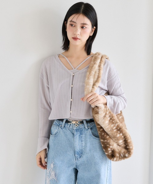 mysty woman（ミスティウーマン）の「アニマルフェイクファーBAG　 999567（トートバッグ・レディース・ベージュ系その他2/ベージュ系その他/ブラウン系その他・FREE）」の8枚目の写真