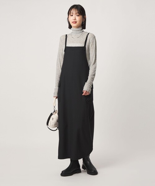 green label relaxing（グリーンレーベルリラクシング）の「［size SHORTあり］テレコ タートルネック プルオーバー（Tシャツ/カットソー・レディース・モカ/ライトグレー/ブラック/オフホワイト/ダークグレー/ベージュ/イエロー/ダークブラウン/その他1・FREE/SHORT）」の20枚目の写真