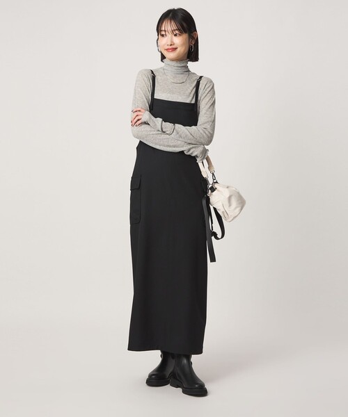 green label relaxing（グリーンレーベルリラクシング）の「［size SHORTあり］テレコ タートルネック プルオーバー（Tシャツ/カットソー・レディース・モカ/ライトグレー/ブラック/オフホワイト/ダークグレー/ベージュ/イエロー/ダークブラウン/その他1・FREE/SHORT）」の21枚目の写真