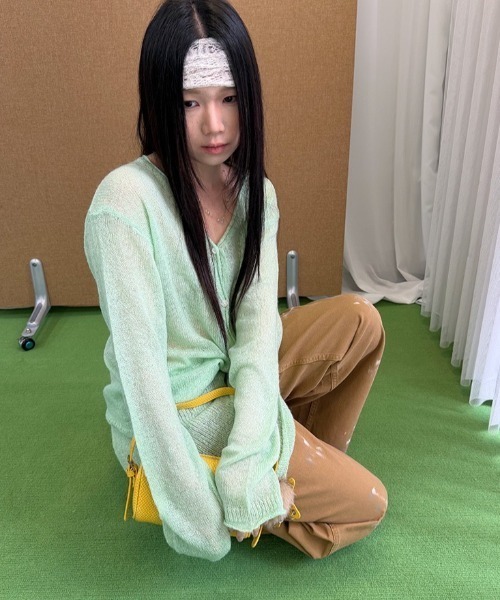 almo(アルモ)の「【LAMPOON】ニットセットアップ(セットアップ・レディース・グレー/グリーン・FREE)」の3枚目の写真