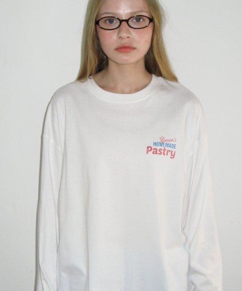 RONRON(ロンロン)の「VINTAGE CROISSANT OVER FIT LONG SLEEVE WHITE(Tシャツ/カットソー・レディース・その他・FREE)」の3枚目の写真