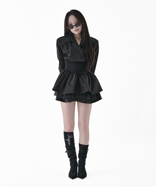 Melviianne(メルヴィアンヌ)の「Corset blazer onepiese(ワンピース・レディース・Black/MD.Gray・MEDIUM/SMALL)」の3枚目の写真
