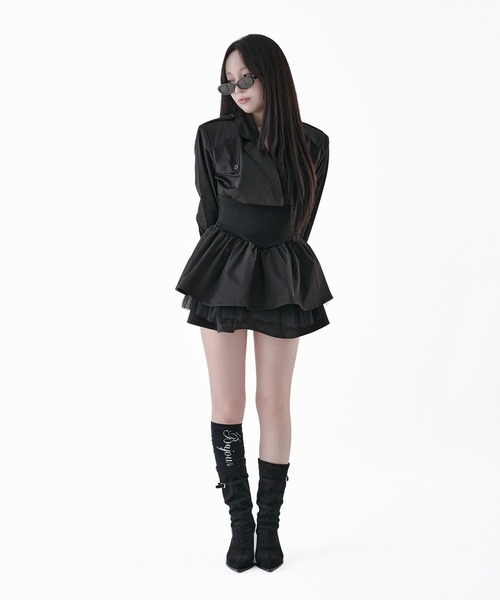 Melviianne(メルヴィアンヌ)の「Corset blazer onepiese(ワンピース・レディース・Black/MD.Gray・MEDIUM/SMALL)」の9枚目の写真