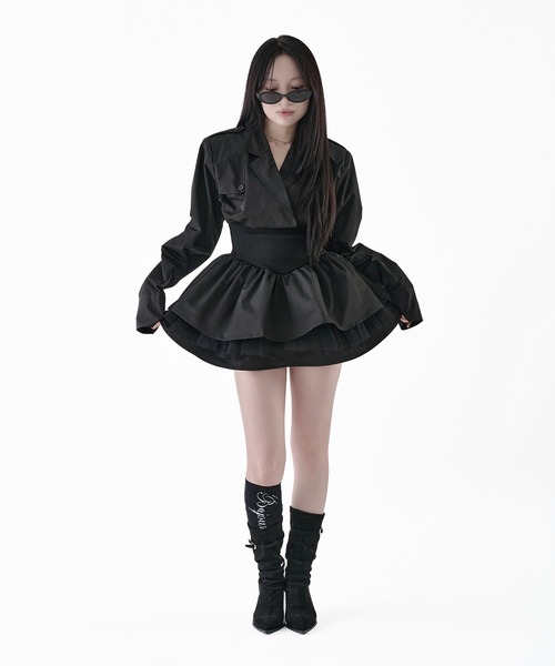 Melviianne(メルヴィアンヌ)の「Corset blazer onepiese(ワンピース・レディース・Black/MD.Gray・MEDIUM/SMALL)」の10枚目の写真