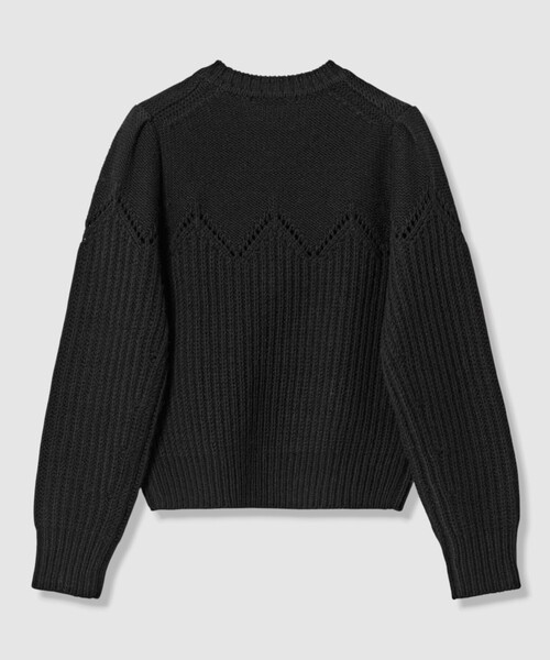 ANAYI(アナイ)の「ローゲージアイレットクルー プルオーバー(ニット/セーター・レディース・チャコールグレー/ブラック/オフホワイト・38)」の22枚目の写真