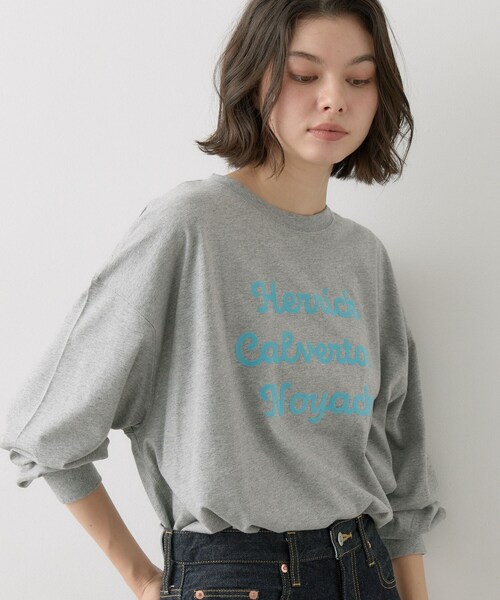 Dessin（デッサン）の「【洗える】オーガニックコットン ロングスリーブTシャツ（Tシャツ/カットソー・レディース・ネイビー/カーキ系6/グレー/ホワイト系・03/01/02）」の9枚目の写真