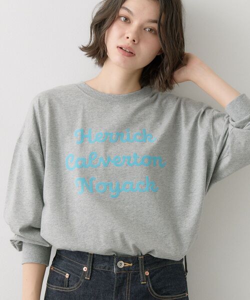 Dessin（デッサン）の「【洗える】オーガニックコットン ロングスリーブTシャツ（Tシャツ/カットソー・レディース・ネイビー/カーキ系6/グレー/ホワイト系・03/01/02）」の10枚目の写真