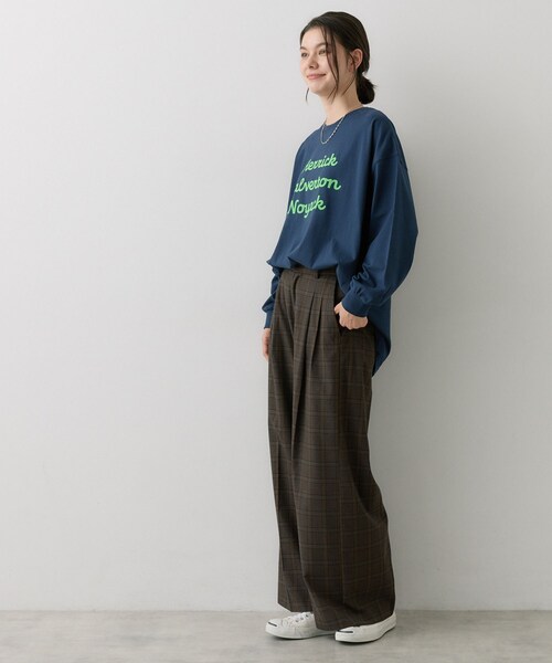Dessin（デッサン）の「【洗える】オーガニックコットン ロングスリーブTシャツ（Tシャツ/カットソー・レディース・ネイビー/カーキ系6/グレー/ホワイト系・03/01/02）」の19枚目の写真