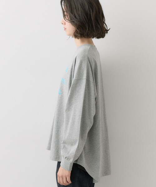 Dessin（デッサン）の「【洗える】オーガニックコットン ロングスリーブTシャツ（Tシャツ/カットソー・レディース・ネイビー/カーキ系6/グレー/ホワイト系・03/01/02）」の22枚目の写真