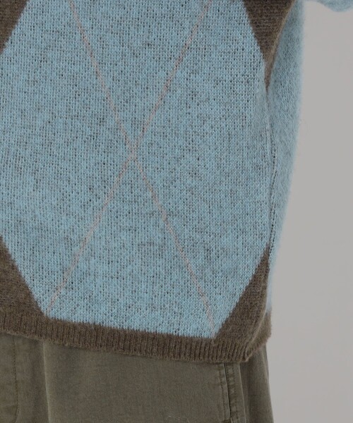 TOMORROWLAND (トゥモローランド)の「【WEB先行予約】TOMORROWLAND tricot メリノウール チーゼル起毛 アーガイルカーディガン(カーディガン/ボレロ・メンズ・ブラウン系その他/ブルー系その他・M/S)」の10枚目の写真