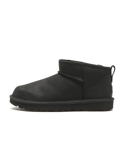 UGG(アグ)の「W CLASSIC ULTRA MINI LTHR 1174210-BLK(ブーツ・レディース・ブラック・6/7/8/9)」の1枚目の写真