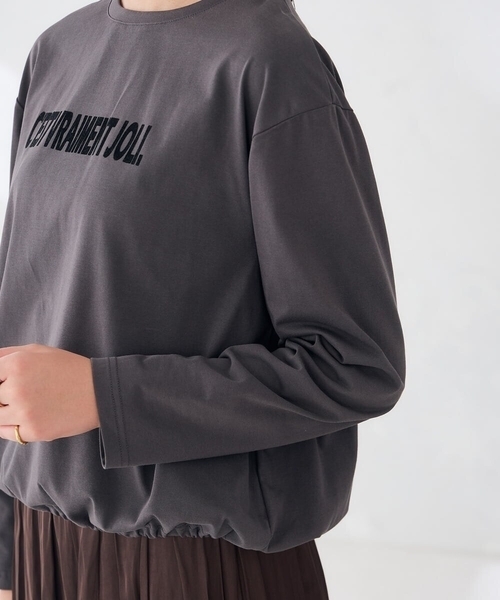 a.v.v(アーヴェヴェ)の「裾ドロスト ロンT(Tシャツ/カットソー・レディース・ホワイト/チャコールグレー・39)」の20枚目の写真