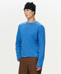 MEN ERA ヴィンテージコットン長袖Tシャツ - ブルー