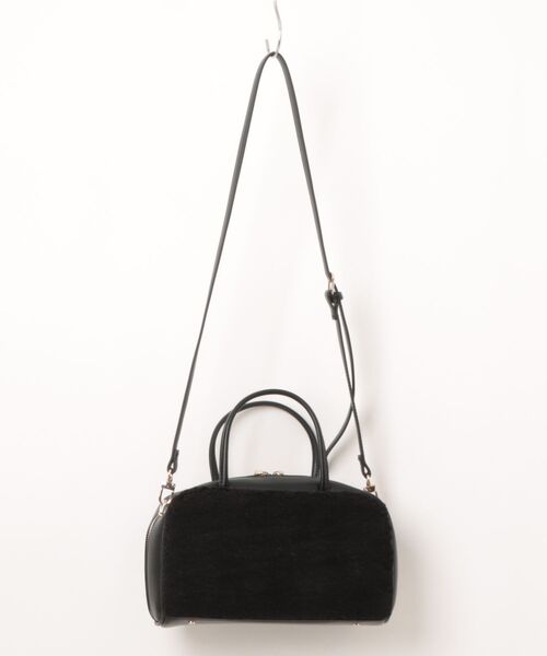 cache cache(カシュ カシュ)の「カシュカシュ cachecache / 横長ボアボストンバッグ(ボストンバッグ・レディース・ベージュ系その他/レオパード/ブラック・FREE)」の4枚目の写真