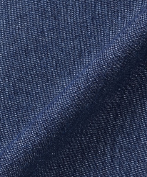 TOKYO SHIRTS（トウキョウシャツ）の「Pitta Re;) カジュアルシャツ デニム ワイドフィットシャツ 長袖 綿100% レディース（シャツ/ブラウス・レディース・ネイビー/ブラック・M/L）」の12枚目の写真