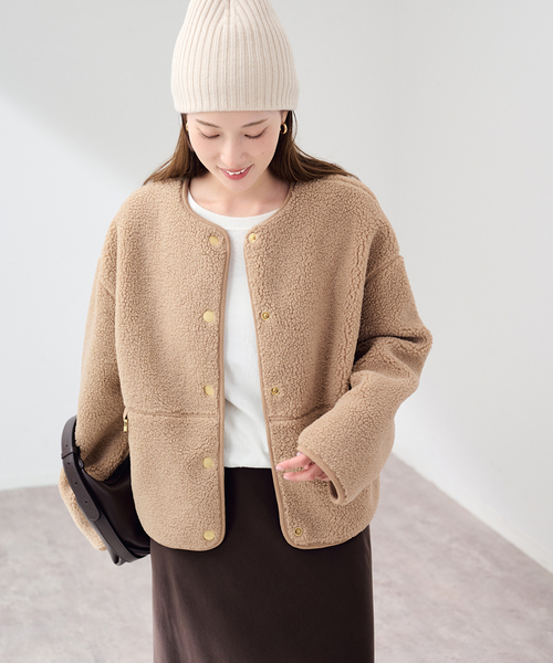 FRAMeWORK(フレームワーク)の「Barbour/バブアー arlene fleece(ブルゾン・レディース・ベージュ・10/12)」の6枚目の写真