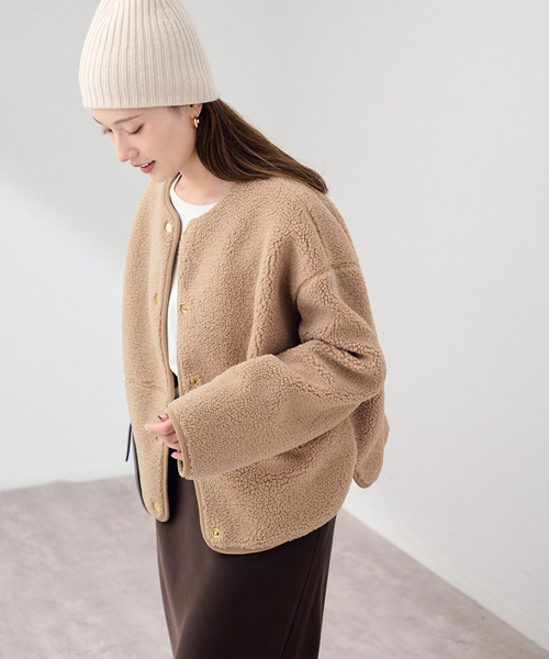 FRAMeWORK(フレームワーク)の「Barbour/バブアー arlene fleece(ブルゾン・レディース・ベージュ・10/12)」の7枚目の写真