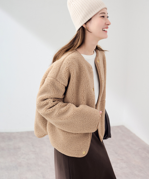 FRAMeWORK(フレームワーク)の「Barbour/バブアー arlene fleece(ブルゾン・レディース・ベージュ・10/12)」の8枚目の写真