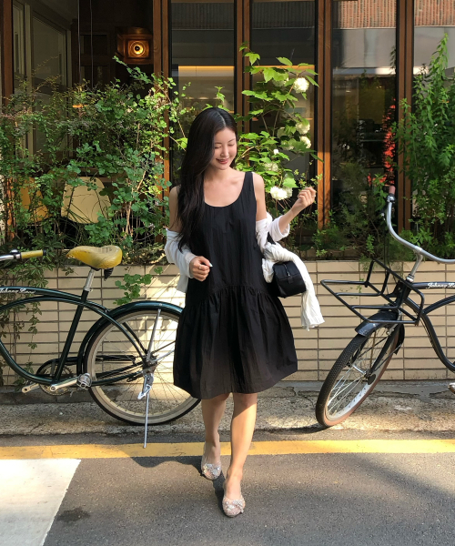 PLAC WOMEN（プレイス・ウィメン）の「サマー スリーブレス シャーリングワンピース ブラック（ワンピース・レディース・その他・SMALL/MEDIUM）」の3枚目の写真