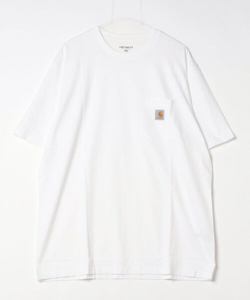 Carhartt WIP（カーハートダブリューアイピー）の「S/S Pocket T-Shirt（Tシャツ/カットソー・メンズ・ホワイト/ピンク系その他/ネイビー/グレー系その他2・MEDIUM/SMALL/LARGE/XX-LARGE/X-LARGE）」の2枚目の写真