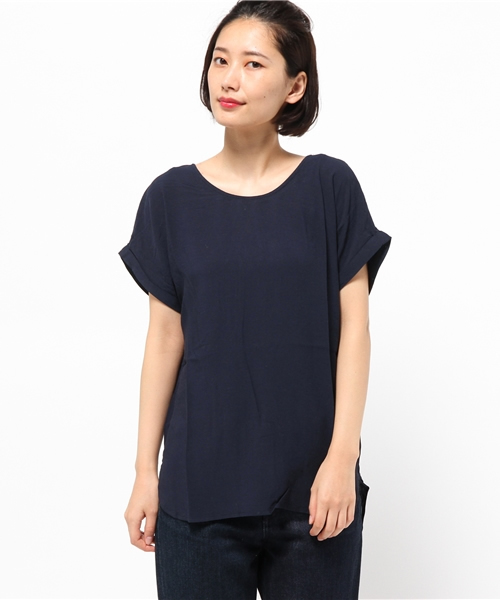 cepo（セポ）の「袖ロールチュニック（Tシャツ/カットソー・レディース・ネイビー/カーキ/グレー/ピンク・MEDIUM）」の12枚目の写真