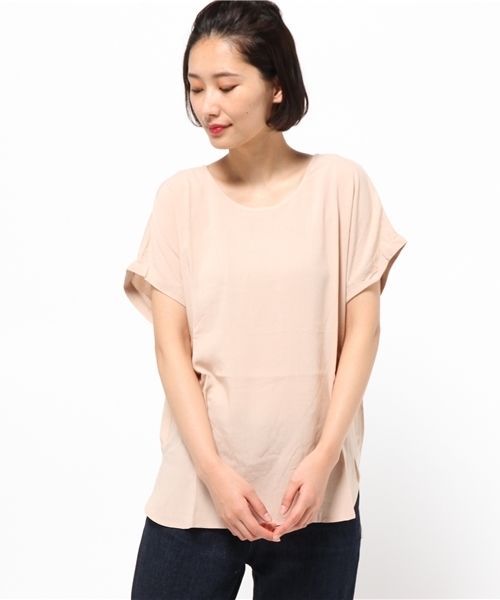 cepo（セポ）の「袖ロールチュニック（Tシャツ/カットソー・レディース・ネイビー/カーキ/グレー/ピンク・MEDIUM）」の4枚目の写真