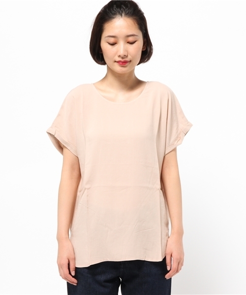 cepo（セポ）の「袖ロールチュニック（Tシャツ/カットソー・レディース・ネイビー/カーキ/グレー/ピンク・MEDIUM）」の5枚目の写真