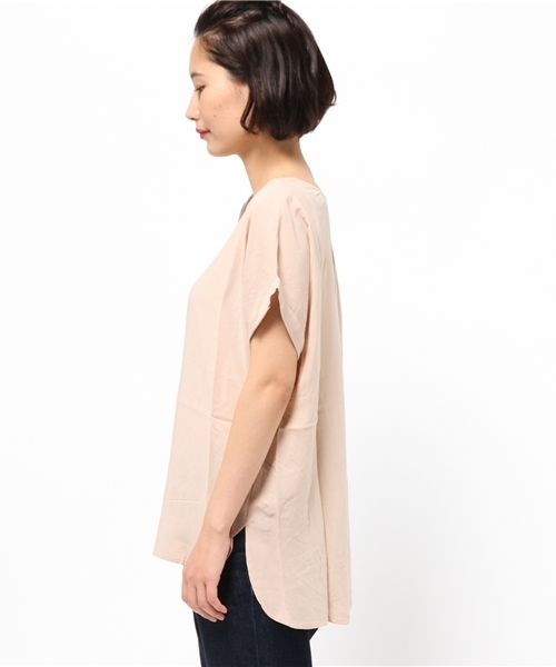 cepo（セポ）の「袖ロールチュニック（Tシャツ/カットソー・レディース・ネイビー/カーキ/グレー/ピンク・MEDIUM）」の6枚目の写真