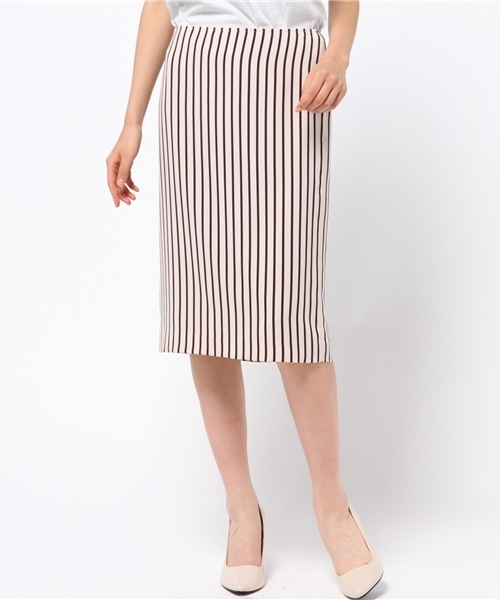 22 OCTOBRE（ヴァンドゥ－オクトーブル）の「マルチストライプスカート【セットアップ対応商品】（スカート・レディース・ネイビー/ホワイト・40/38/36）」の12枚目の写真