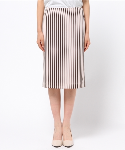 22 OCTOBRE（ヴァンドゥ－オクトーブル）の「マルチストライプスカート【セットアップ対応商品】（スカート・レディース・ネイビー/ホワイト・40/38/36）」の7枚目の写真