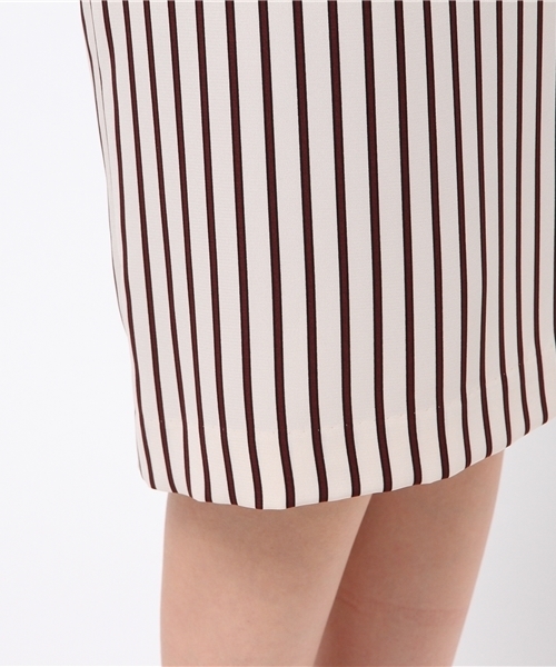 22 OCTOBRE（ヴァンドゥ－オクトーブル）の「マルチストライプスカート【セットアップ対応商品】（スカート・レディース・ネイビー/ホワイト・40/38/36）」の3枚目の写真
