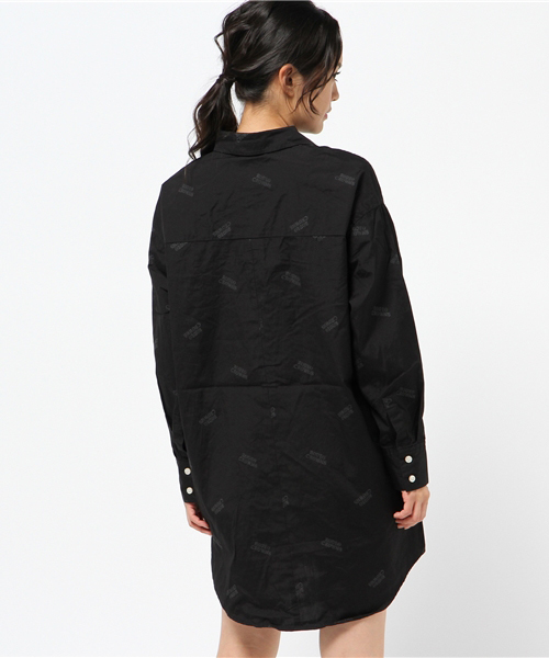 RODEO CROWNS WIDE BOWL（ロデオクラウンズワイドボウル）の「ロゴ シャツワンピース（ワンピース・レディース・ブラック系その他・SMALL）」の8枚目の写真