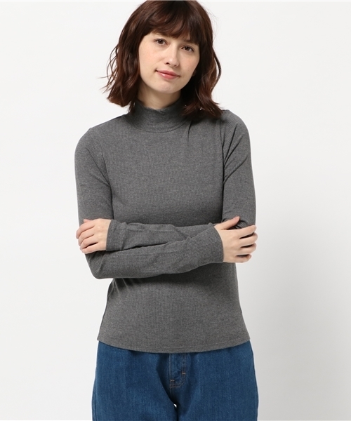 SLY（スライ）の「CUT RIB TURTLE TOPS（Tシャツ/カットソー・レディース・ブラック/イエロー系その他/トップグレー/ワインレッド・1/2）」の13枚目の写真