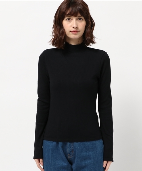 SLY（スライ）の「CUT RIB TURTLE TOPS（Tシャツ/カットソー・レディース・ブラック/イエロー系その他/トップグレー/ワインレッド・1/2）」の5枚目の写真